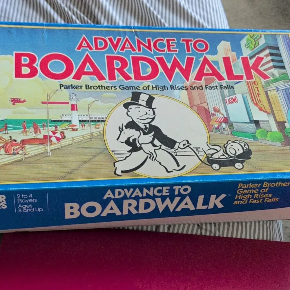 Vintage 1985 Advance To Boardwalk Game Complete Parker Bros Retro Family Night